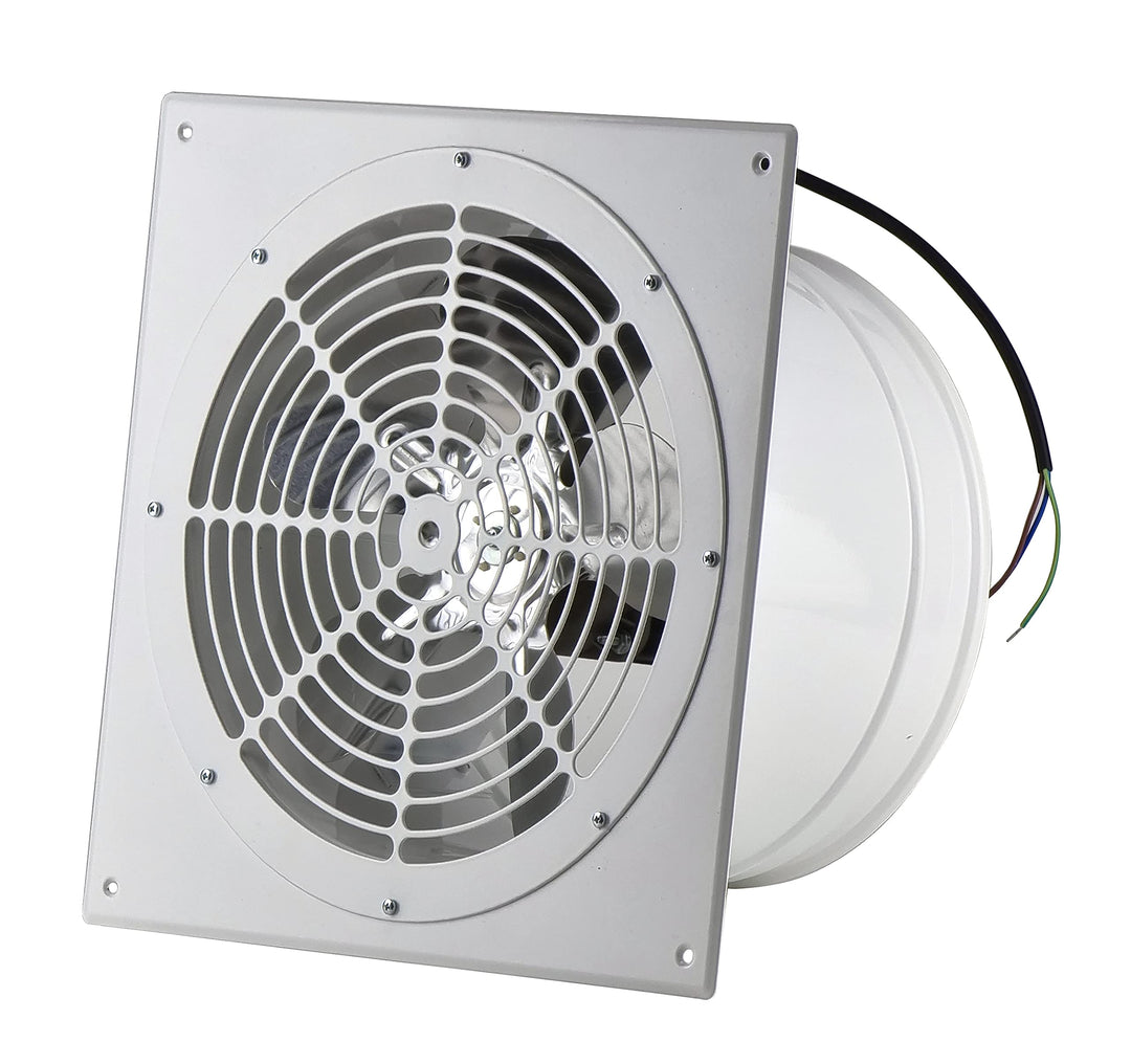Steinberg14 Weiss Ø 250mm Rohrlüfter Wand Radiallüfter Ventilator Wandflansch Zu-Abluft, Metall Ø 25