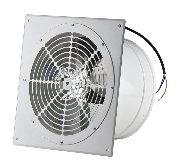 Steinberg14 Weiss Ø 250mm Rohrlüfter Wand Radiallüfter Ventilator Wandflansch Zu-Abluft, Metall Ø 25