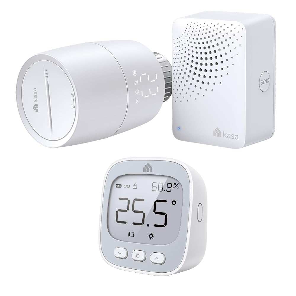 Bündel von TP-Link Kasa Heizkörperthermostat KE100 KIT + KE110 Sensor – Steuern Sie EIN einzelnes od