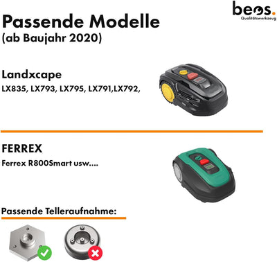 BEOS® PREMIUM Mähroboter Tuning-Messerteller für 6x Klingen - glasfaserverstärkte Messerscheibe - Dr