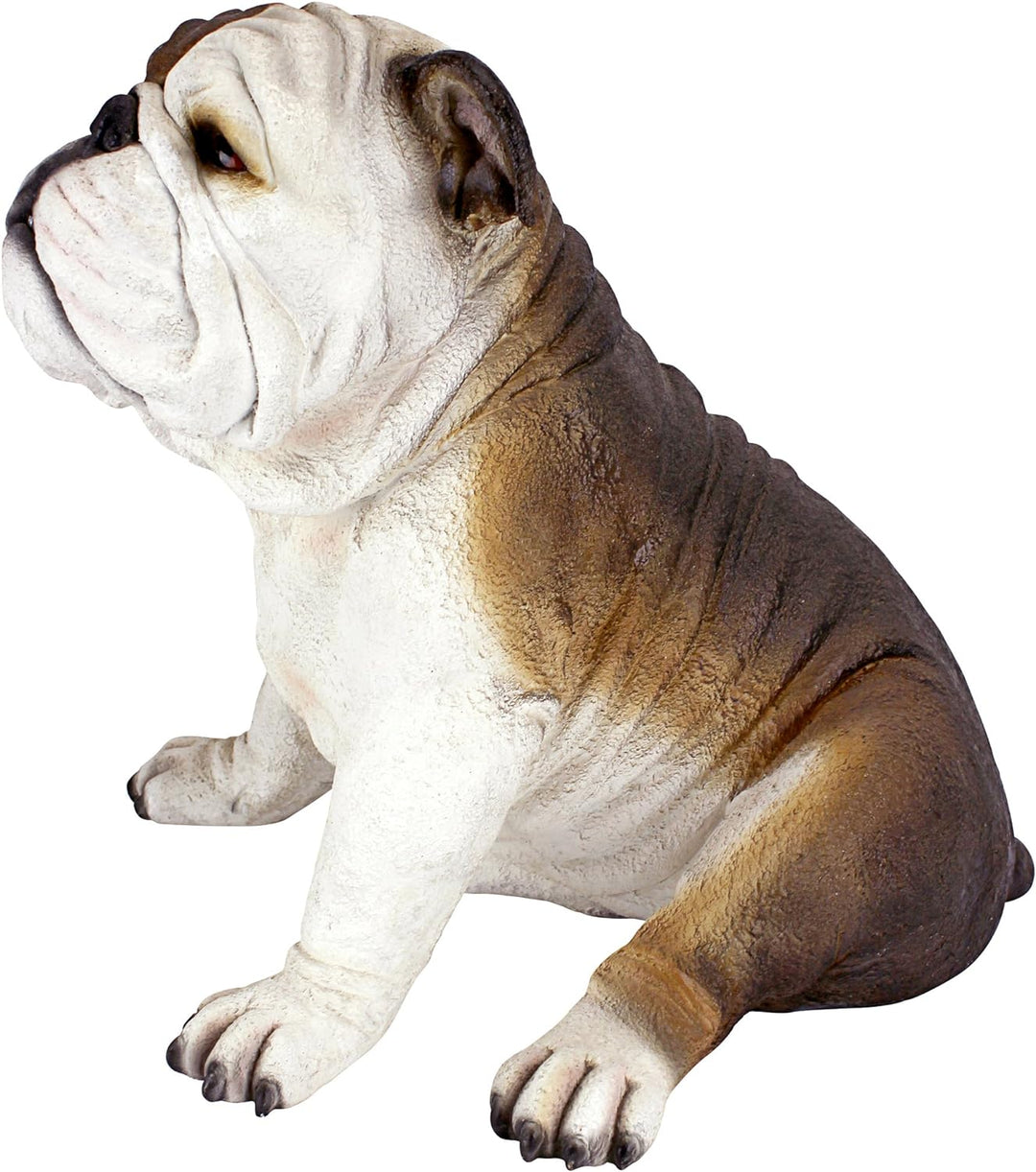 Design Toscano Buster die Bulldogge Britische Gartenstatue, Polyresin, vollfarbe, 40.5x35.5x35.5 cm,