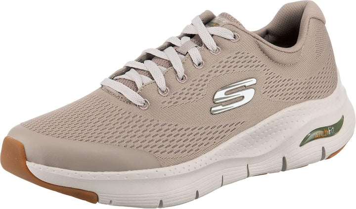 Skechers Arch Fit Herren Turnschuhe 40 EU Taupe Textile Synthetic Trim, 40 EU Taupe Textile Syntheti