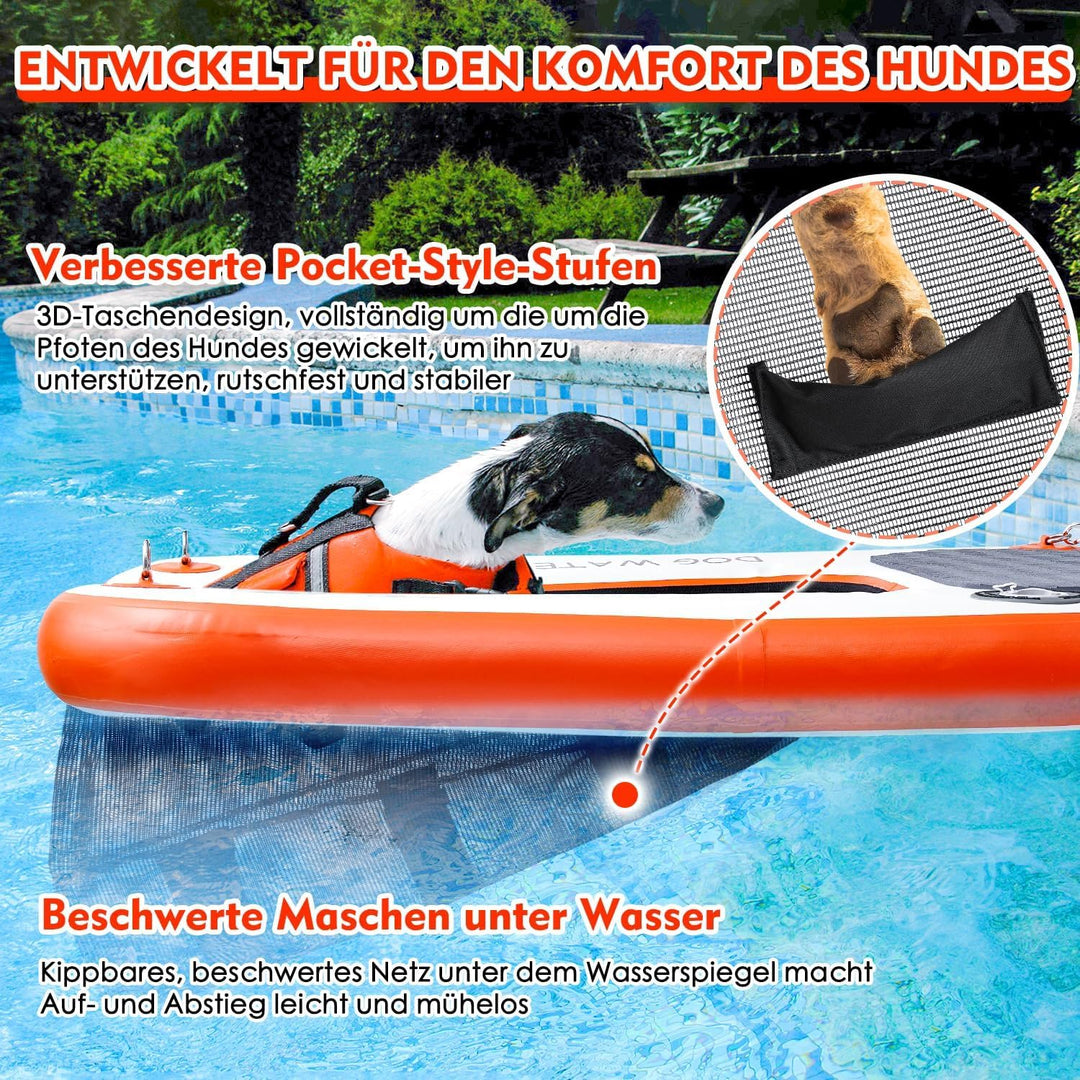 Hundewasserrampe Extra Breite Wasserrampe Pool Leiter, Float Welpen Planke für Pool, Dock & Boot, Ha