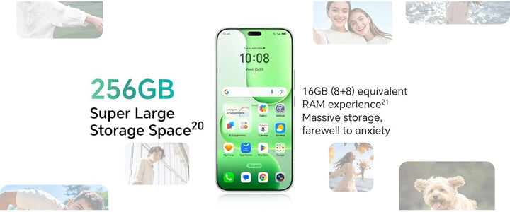 Honor 600 Lite 5G Smartphone 256GB, 108MP Kamera, Sprout Green | 6,60" AMOLED 120Hz Display, Dimensi