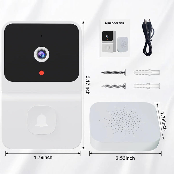 Smart Video Türklingel, Video Türklingel Kamera 480p Drahtlose Video Türklingel Kamera 2, 4 ghz WiFi