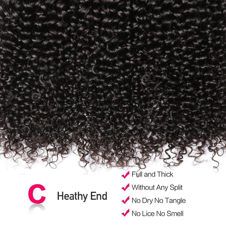 human hair Brasilian Kinky Curly Bundles 3 Bundles 80g/Bundle (Total 240g), 12x12x12 Inches, Natural