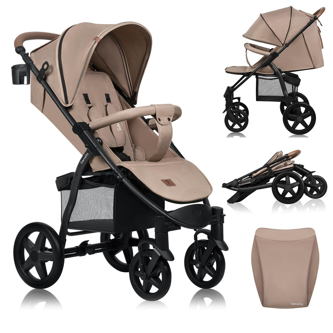 LIONELO Annet Buggy bis 22 kg mit Liegefunktion, Kinderwagen klein zusammenklappbar mit Zubehör, Eva