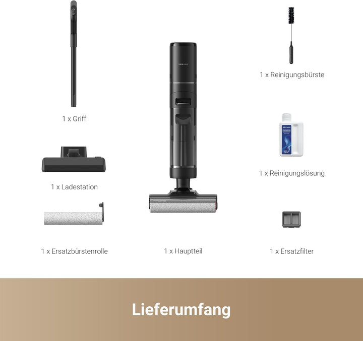 DREAME H12 Pro Ultra Nass- und Trockensauger, Bürstenreinigung 60 °C, 30 Min Heisslufttrocknung, Sel