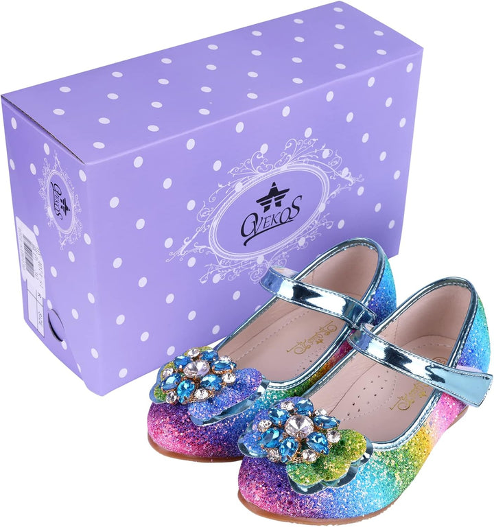 Prinzessin Schuhe Mädchen High Heels Sandalen Mädchen Pailletten Party Pumps Kinder 25 EU Blau 5, 25