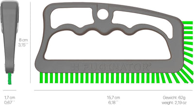 FUGINATOR® Fugenbürsten-Bundle 2 Bürsten in grau/grün - Reinigungsbürste zur Fugenreinigung in Bad,