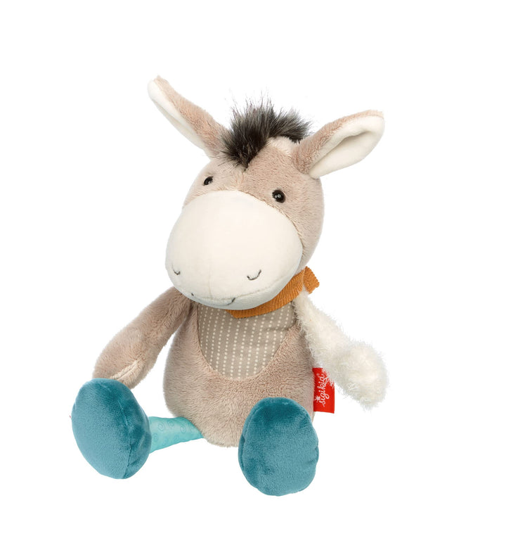 sigikid 43238 Patchwork Stofftier, Mehrfarbig/Esel, Mehrfarbig/Esel