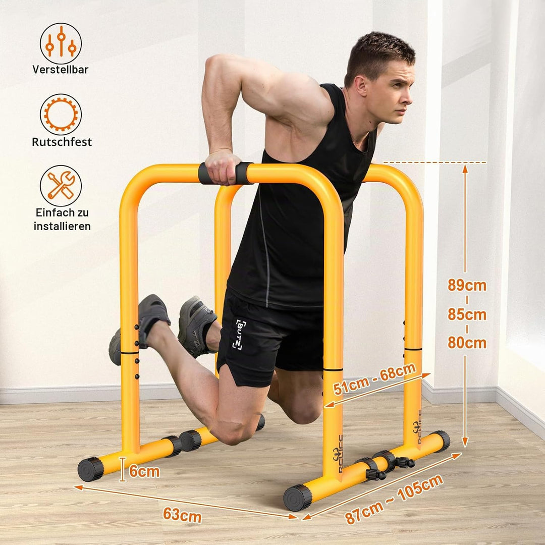 RELIFE REBUILD YOUR LIFE Dip Station Dip Bar Barren Parallettes Push Up Dip-Ständer Einstellbar Eins