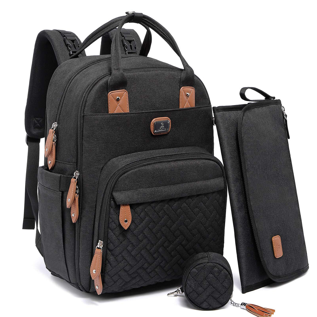 Wickeltasche Rucksack - Dikaslon Grosser Wickelrucksack mit Multifunktions-Babytaschen und mobiler W