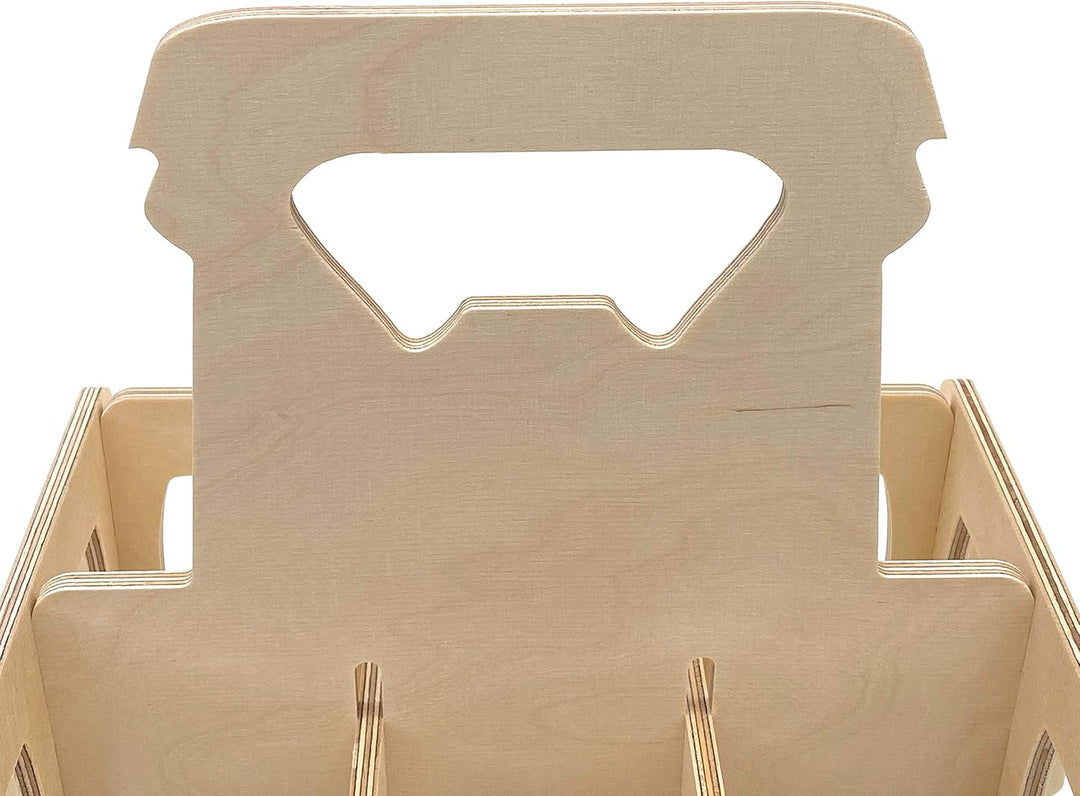 DanDiBo Bierträger aus Holz 6 Flaschen Flaschenträger 96141 Flaschenkorb Männerhandtasche Bier