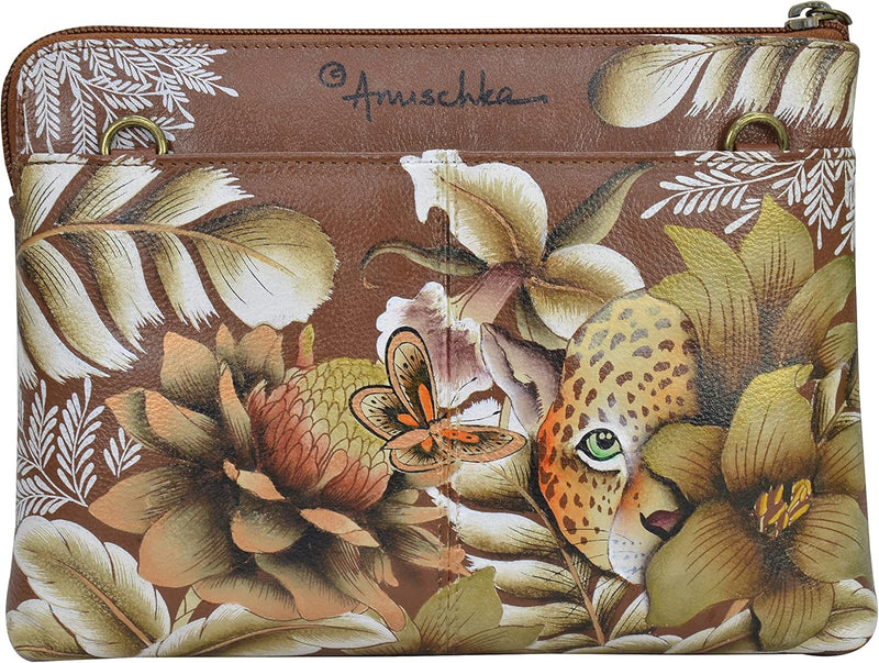 Anuschka Handbemalte 3-in-1 Clutch aus echtem Leder Cleopatra&