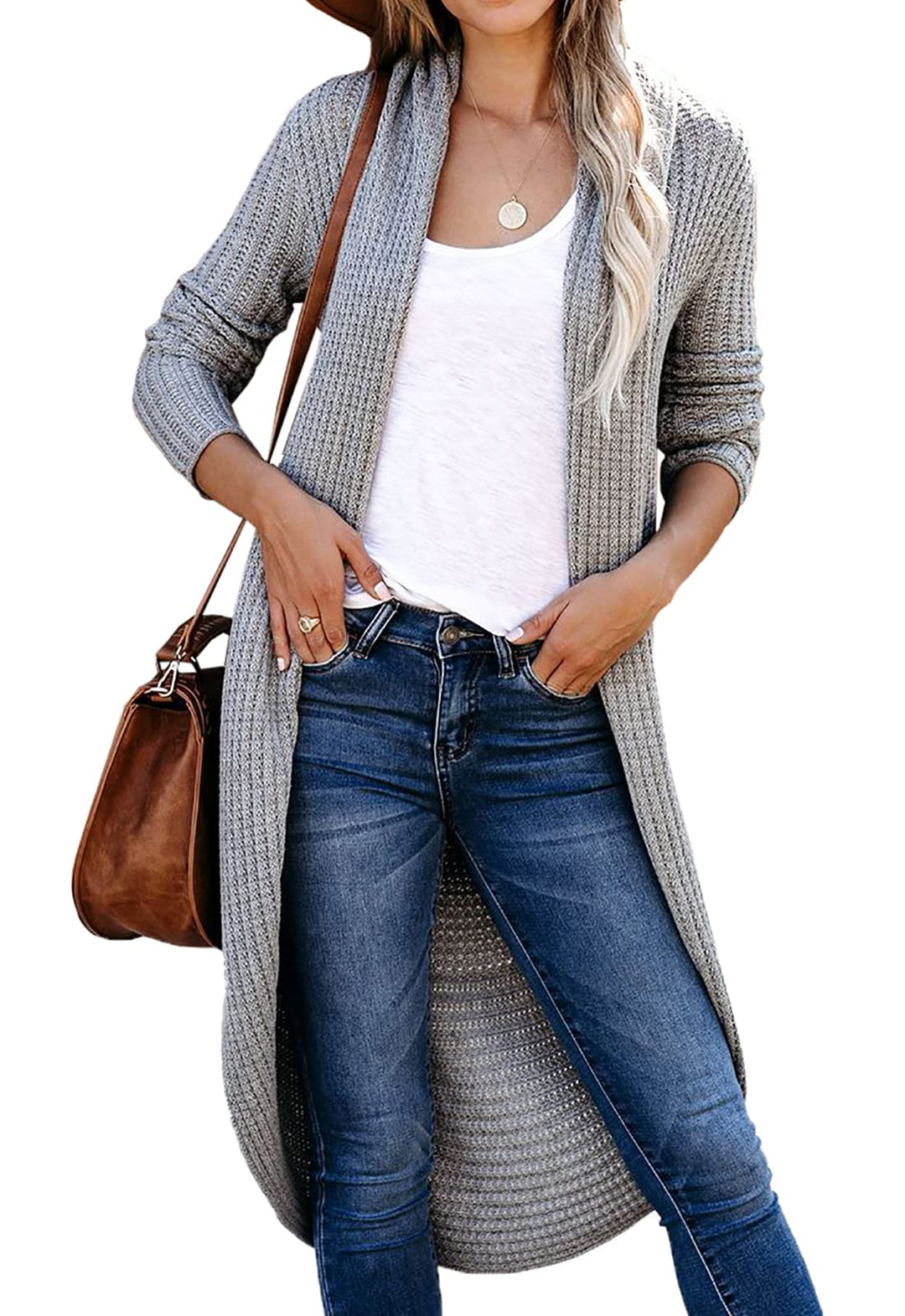 JayscreateEU Strickjacke Damen Grobstrick Strickmantel strickcardigan Lange Damen Herbst Winter Casu