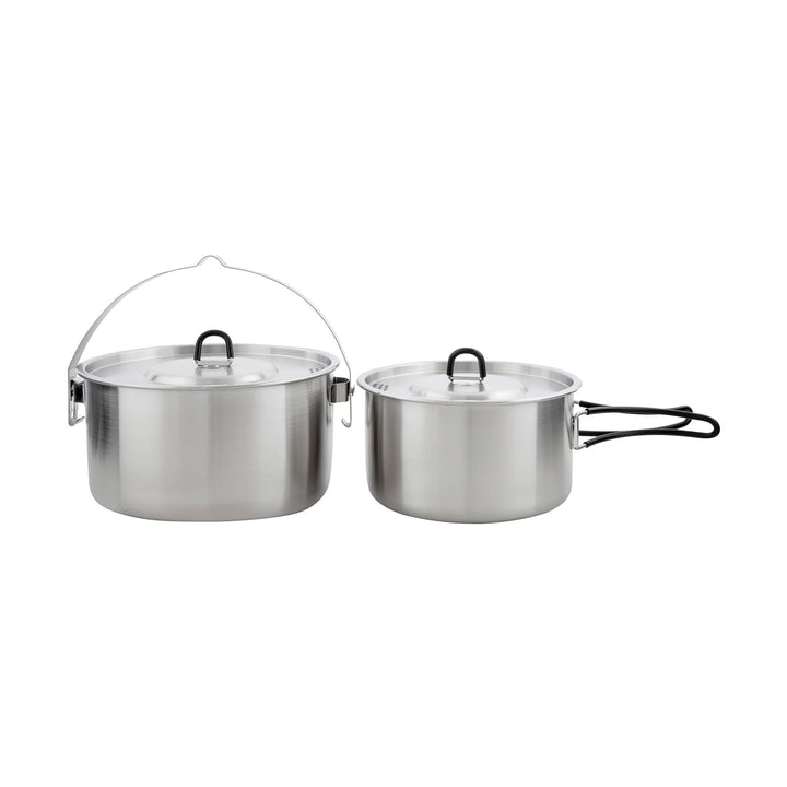 Tatonka Kettle Set II - Outdoor-Kochtopf aus Edelstahl mit Volumenskalierung und inklusive Deckel mi