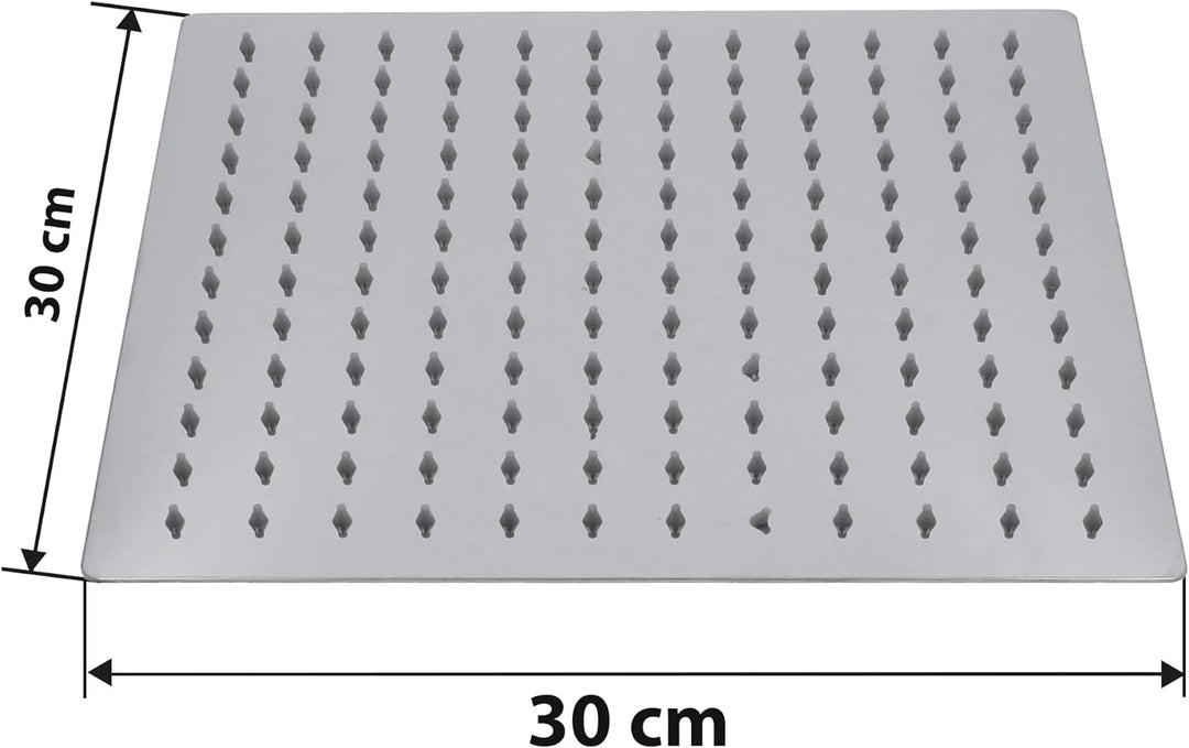 Millto™ Quadratische Edelstahl Duschkopf Regendusche 30x30 cm XXL | Regenduschkopf Gross 12 Zoll Bra