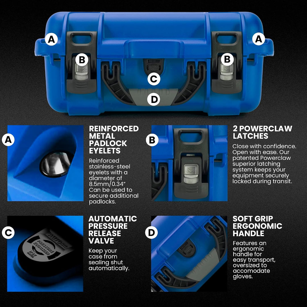 Nanuk 915 Wasserdichter Hartschalenkoffer Mit Plüschschaumeinlage - Blau