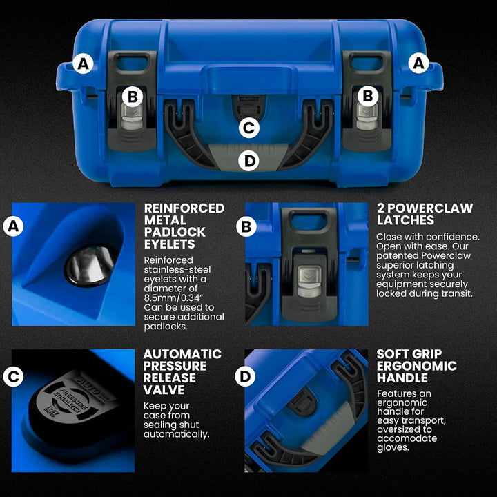 Nanuk 915 Wasserdichter Hartschalenkoffer Mit Plüschschaumeinlage - Blau