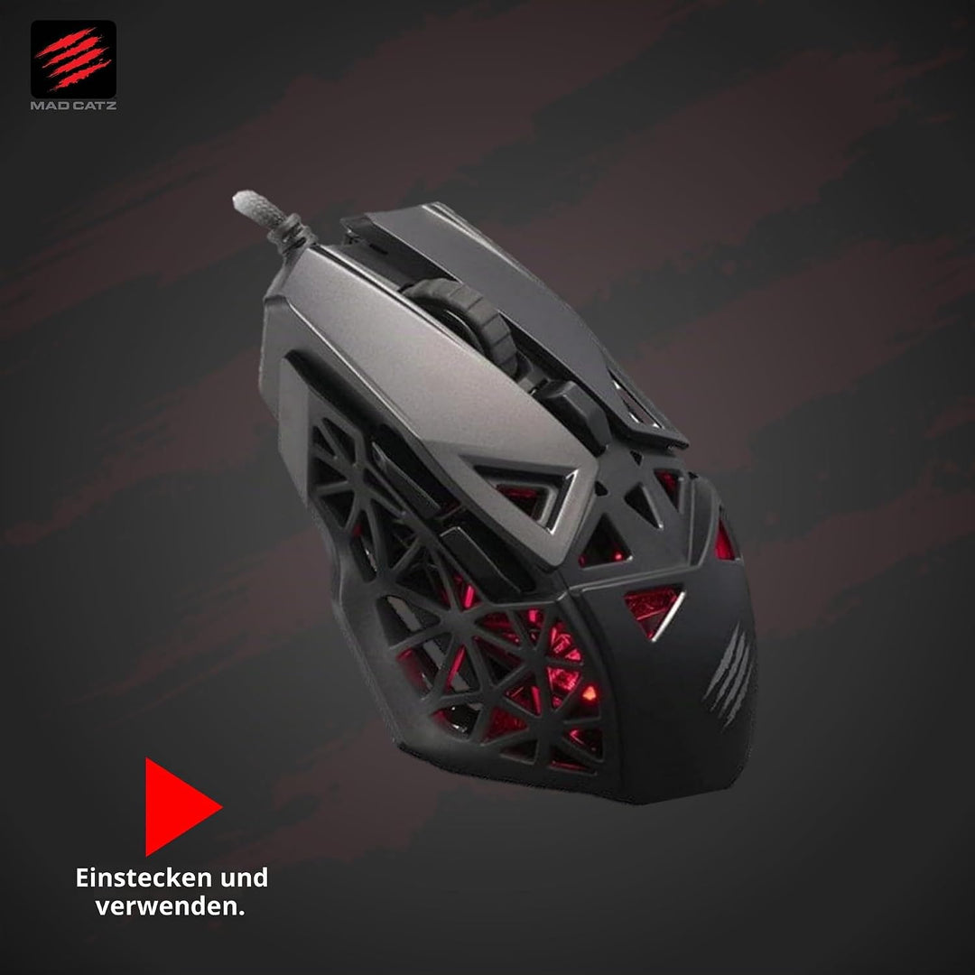 Madcatz MM04DCINBL000-0 Kabelgebunden Gaming-Maus Optisch Ergonomisch Schwarz M.O.J.O. Leichtgewicht