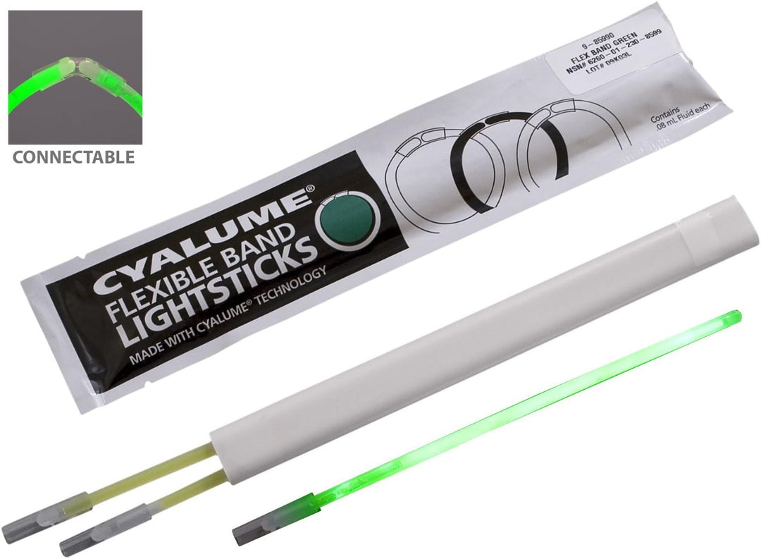 Cyalume Leuchtarmbänder in Grün (36-er Pack) - 19cm lang - Leuchtdauer 6 Stunden - ideal auch für Tü