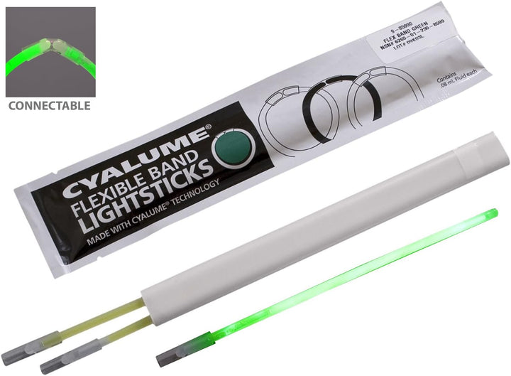 Cyalume Leuchtarmbänder in Grün (36-er Pack) - 19cm lang - Leuchtdauer 6 Stunden - ideal auch für Tü