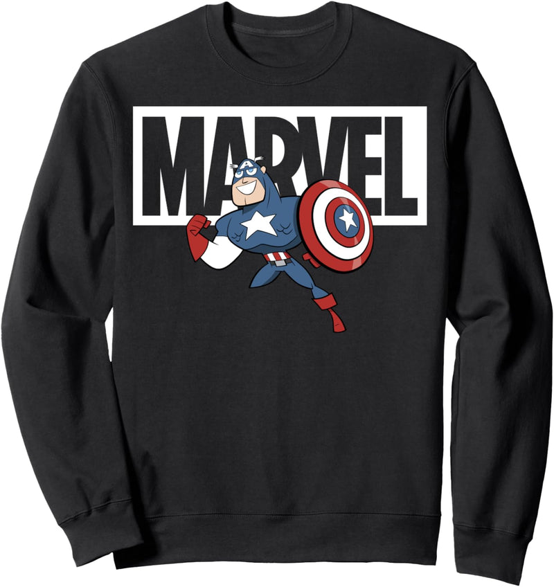 Marvel Avengers Captain America Logo Doodle Sweatshirt