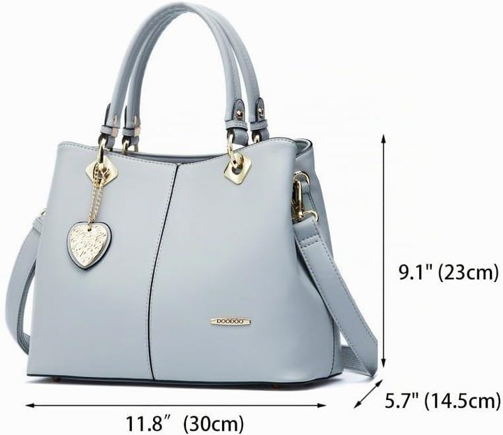 DEERWORD Damen Taschen Handtasche Frauen Elegant Tasche Henkeltasche Vintage PU-Leder 3001 1-teilig