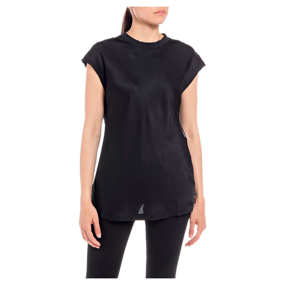 Replay Damen T-Shirt XS 099 Blackboard, XS 099 Blackboard