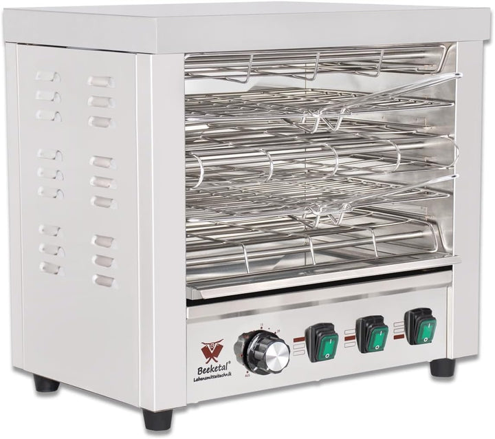 Beeketal 'BSP-1' Profi Gastro Salamander Grill Überbackgerät aus Edelstahl mit 2 Gitter, 5-30 Minute