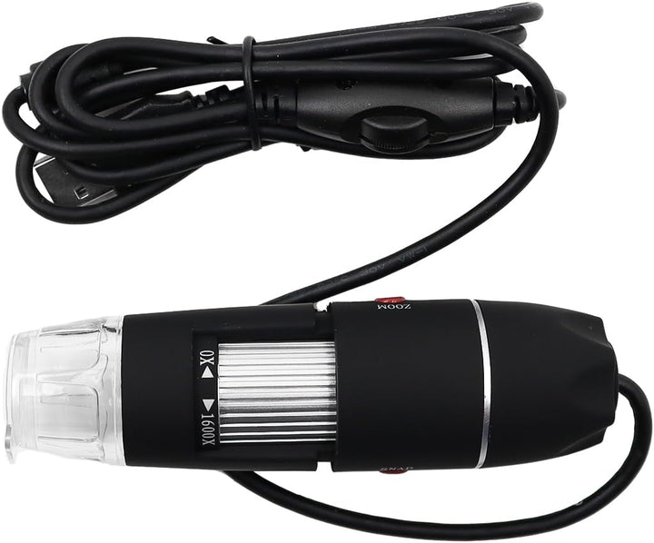 Digitales USB-Mikroskop 50X-1600X – WiFi/kabelgebundene HD-Kamera mit 8 LEDs für Android und Windows