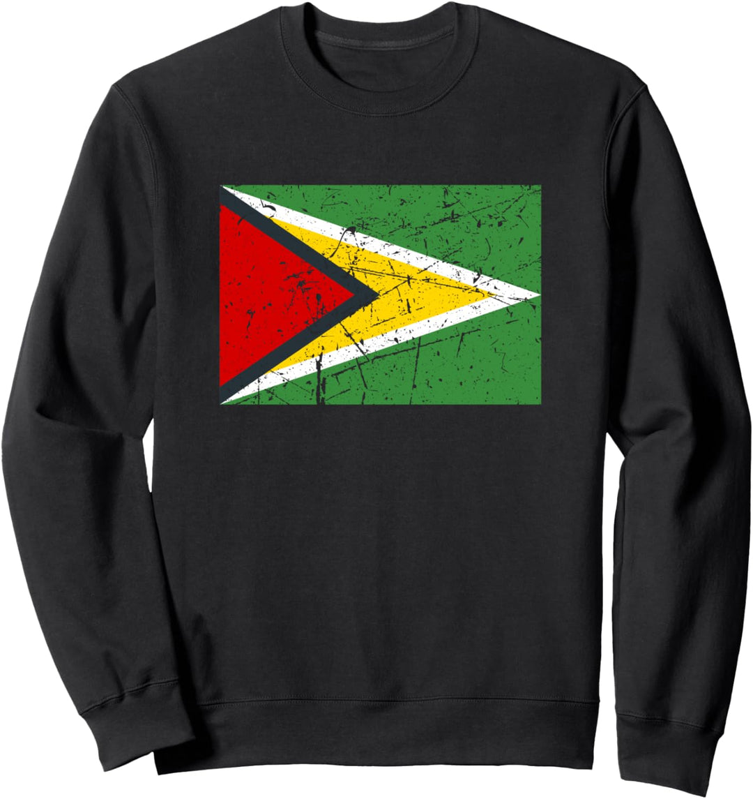 Retro Vintage Guyana Flag Sweatshirt