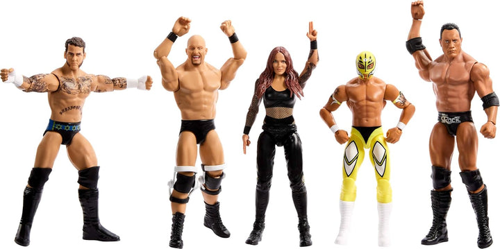 Mattel WWE Actionfigur, 15,2 cm grosses Sammlerstück Stone Cold Steve Austin mit 10 Artikulationspun