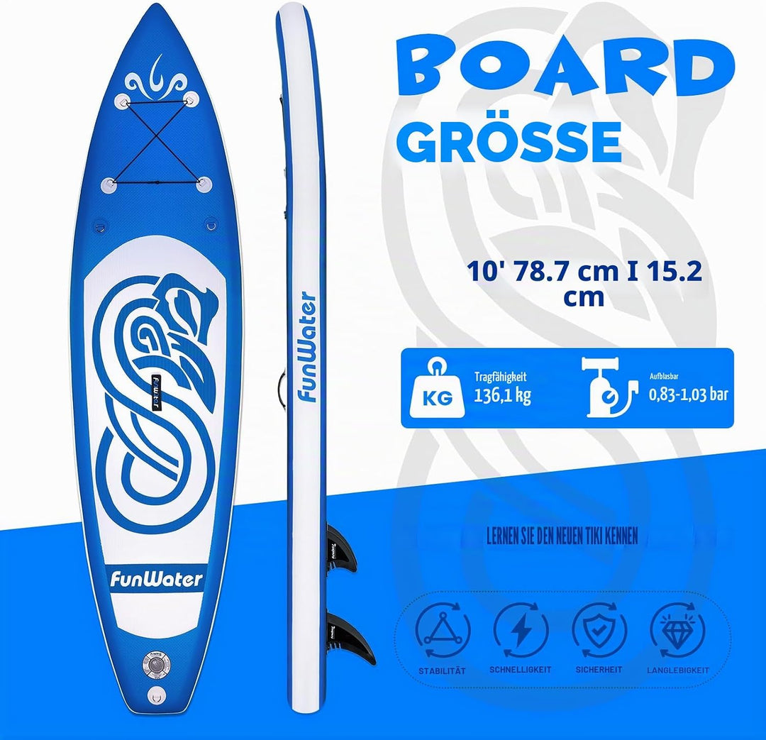 FunWater Aufblasbares Stand Up Paddle Board 10&