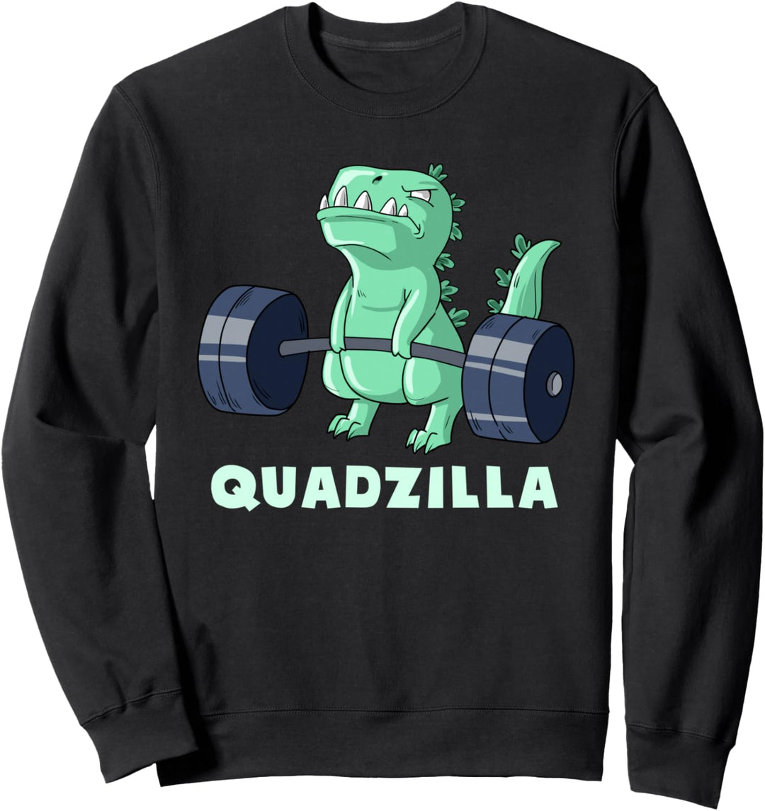 Quad Bein Übung Muskel Dinosaurier Gym Monster Body Building Sweatshirt