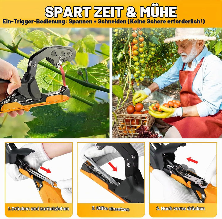 SWANSOFT B13 Pflanzenbindemaschine, 50mm Bindezange für Pflanzen Profi, Bindemaschine Pflanzen für T