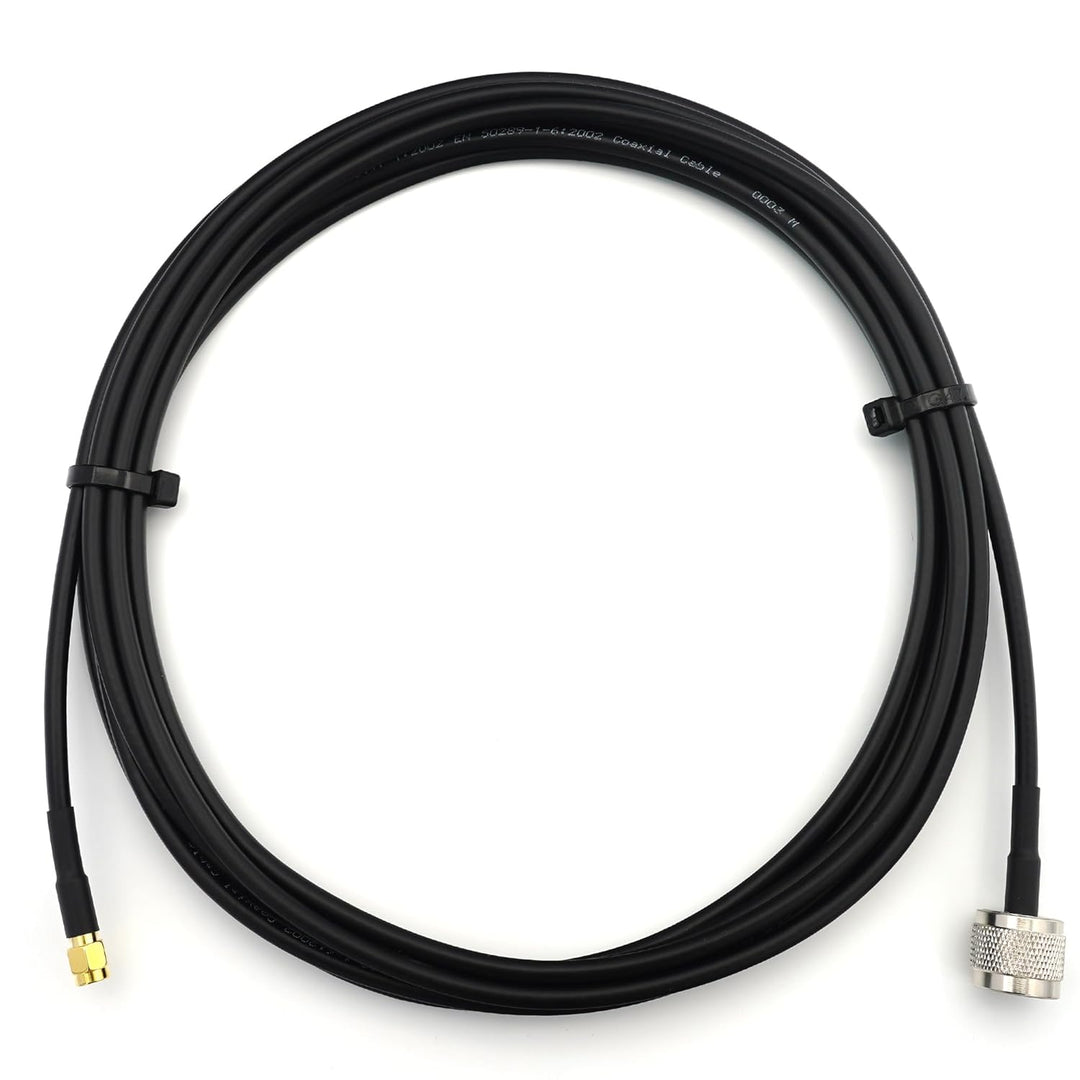 8m RP-SMA Stecker auf N Stecker RG58 Koaxialkabel — 8 Meter Verlustarmes Antennenkabel 50 Ohm Verlän