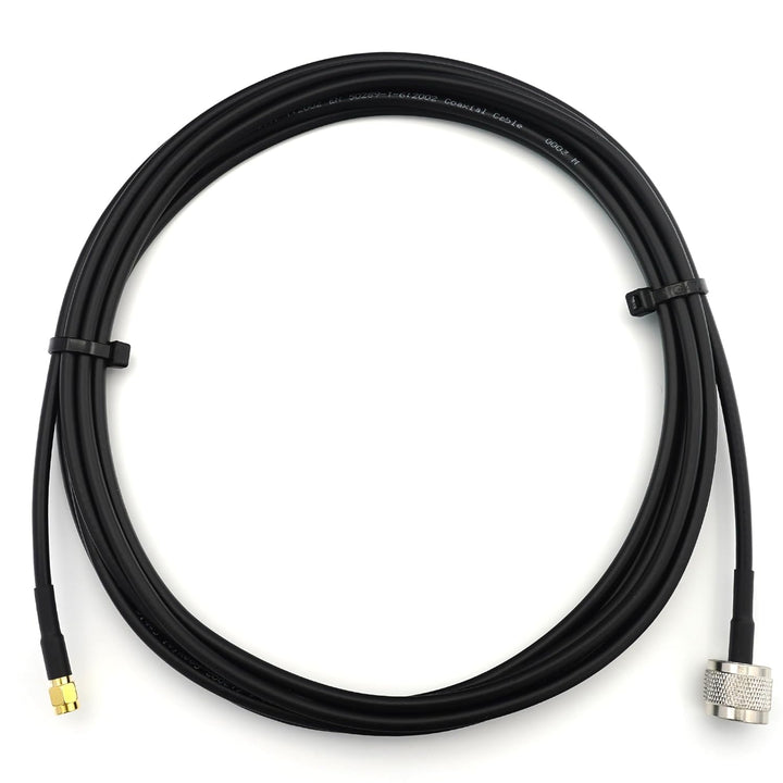 8m RP-SMA Stecker auf N Stecker RG58 Koaxialkabel — 8 Meter Verlustarmes Antennenkabel 50 Ohm Verlän
