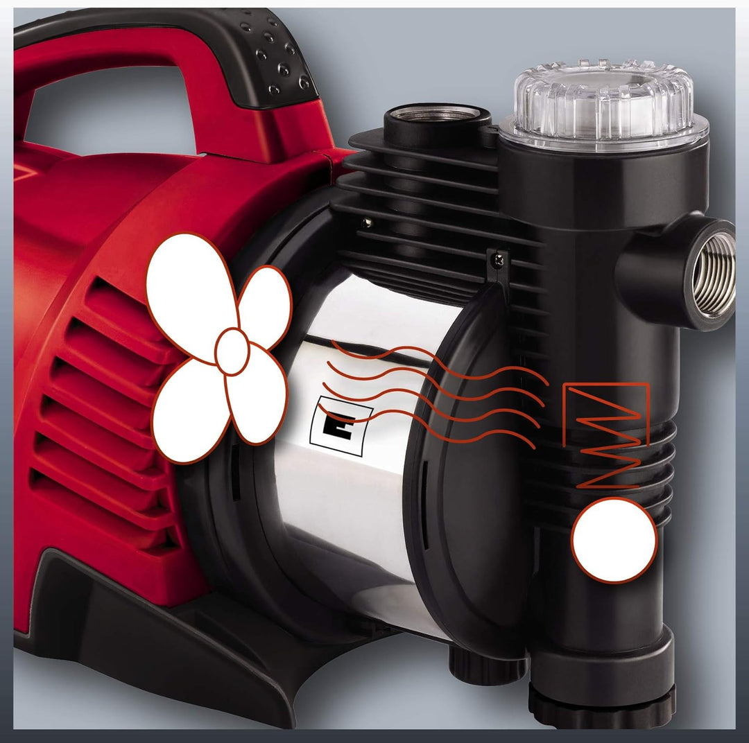 Einhell Gartenpumpe GE-GP 9041 E (900 W, max. 4.8 bar, 4.100 L/h Fördermenge, max. 48 m Förderhöhe,