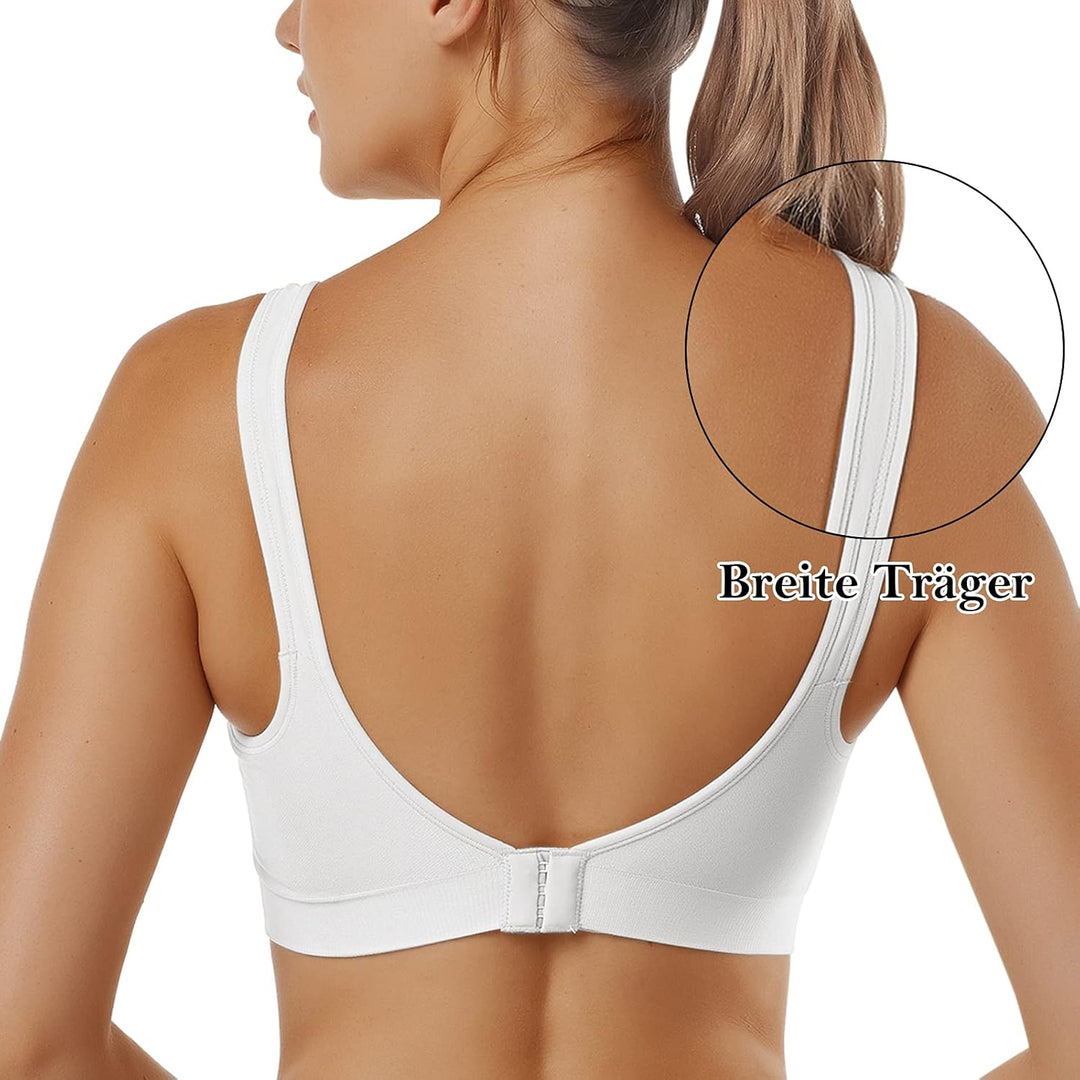 Vertvie Damen 1/2/3er Set Sport BH Einfarbig Ohne Bügel Bustier Klassische Bequem Stretch Bra Mittle