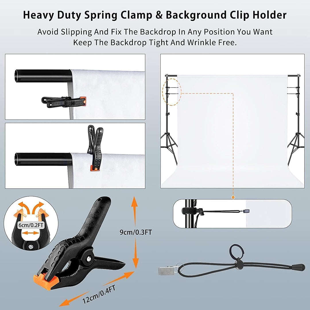Vevelux Fotografie-Hintergrund 3 * 3 M, Foto Hintergrund aus 100% Polyester mit 4 grosse Studio Klem