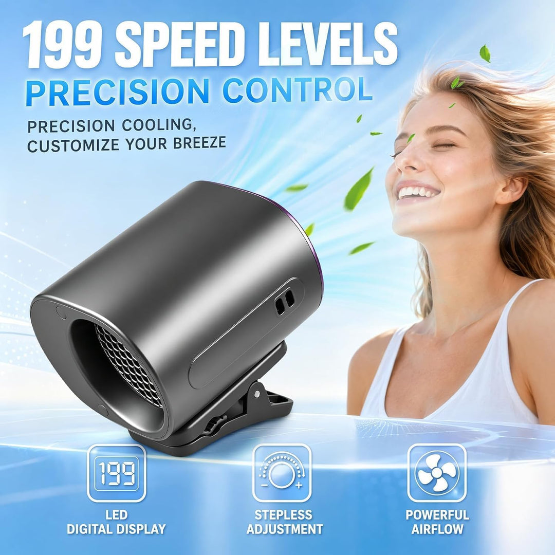 Yizemay Auto Ventilator, Autoventilator für Auto, Auto Clip on Klimaanlage Ventilator mit LED Displa