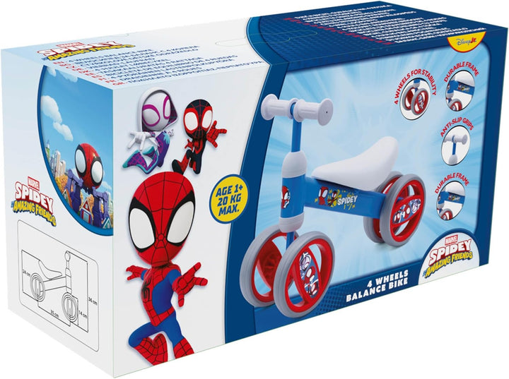 sarcia.eu Rutschfahrzeug, 4 Räder, leicht und stabil aus Metall 1+ Jahr Marvel Spidey Blau, Marvel S