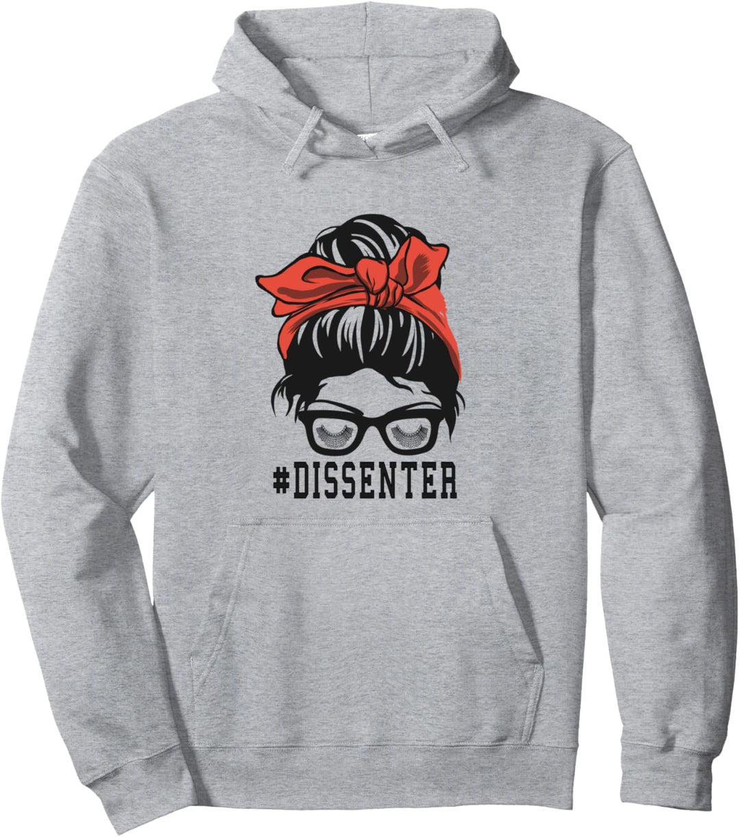 Dissenter Woman mit Bandana Ruth Bader Ginsburg Kragen Pullover Hoodie