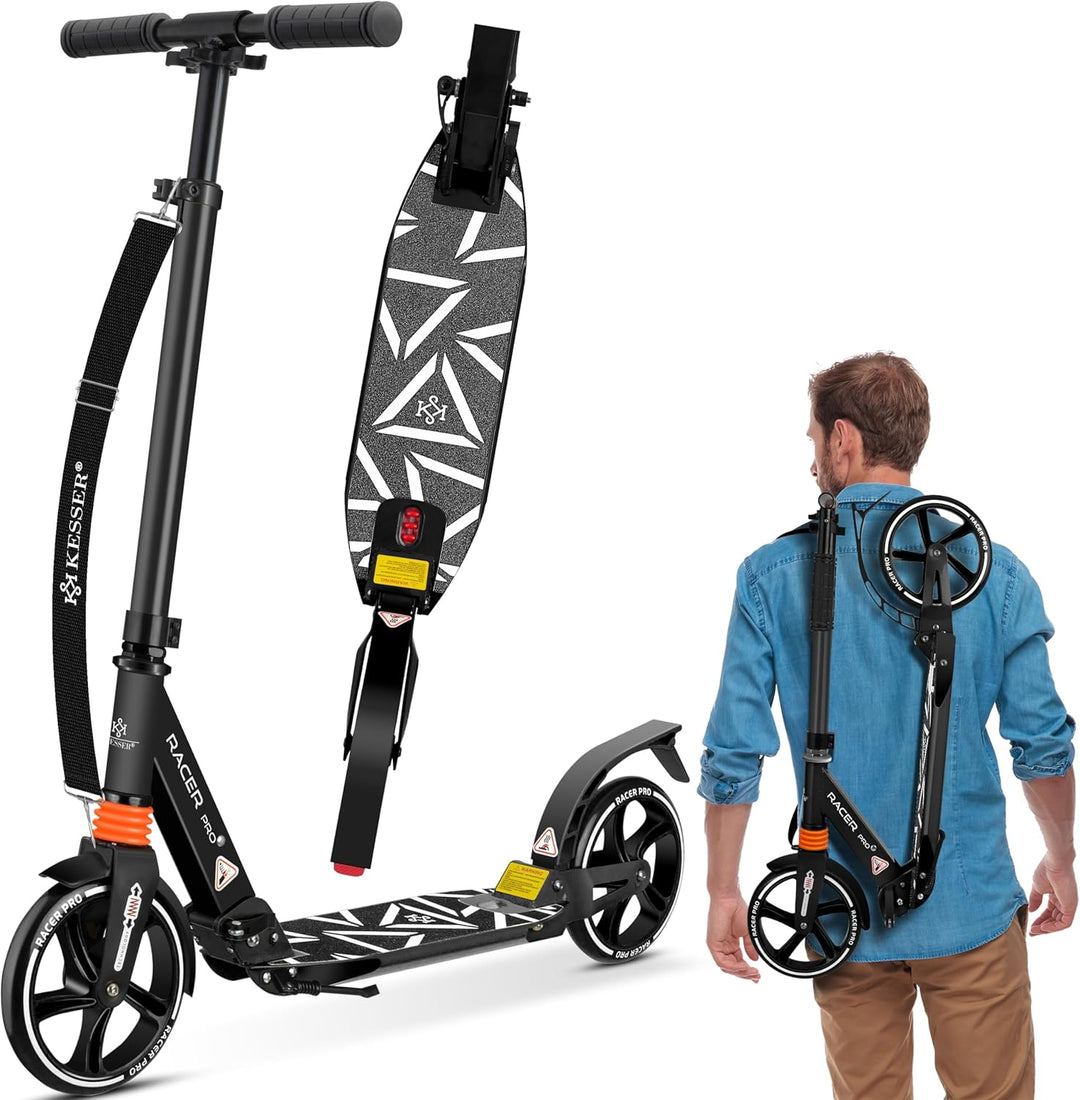 KESSER® Cityroller Scooter 205mm Räder PU Big Wheel - Pro-S Tretroller mit Doppel Federung, City-Rol