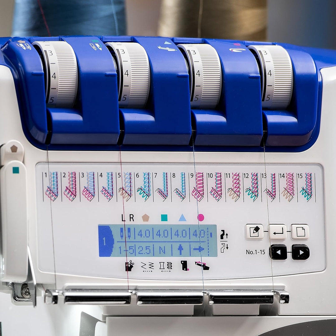 JUKI mo-2000qvp Overlockmaschine zu Anziehen und Nadeln automatische Metall/PVC weiss 33 x 28 x 31 c