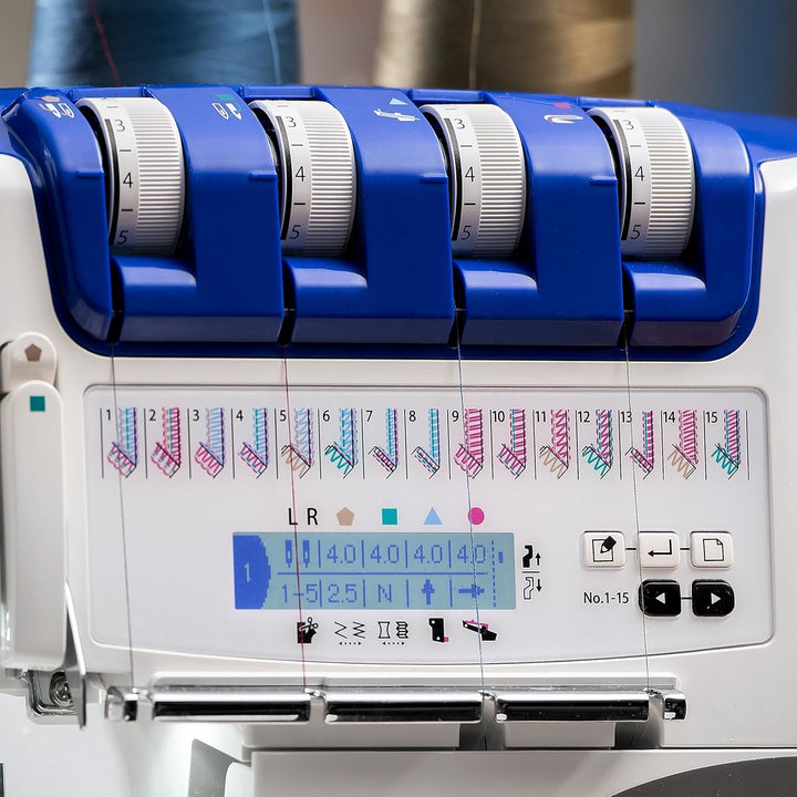 JUKI mo-2000qvp Overlockmaschine zu Anziehen und Nadeln automatische Metall/PVC weiss 33 x 28 x 31 c