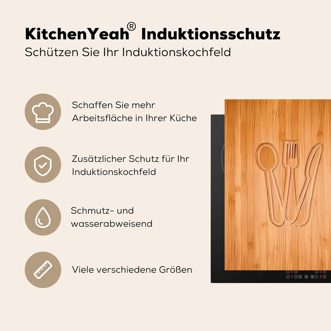 KitchenYeah© Herdabdeckplatte Einteilig Kochfeld Abdeckung Ceranfeld Abdeckplatte Induktionskochfeld