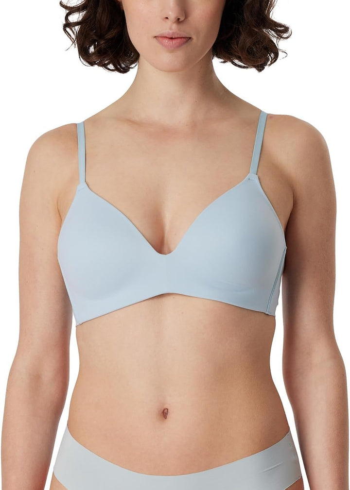 Schiesser Damen BH gepaddet ohne Bügel - Invisible Soft 70C Bluebird_166568, 70C Bluebird_166568